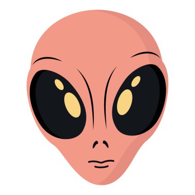 İzole edilmiş sevimli uzaylı avatar Vektör illüstrasyonu