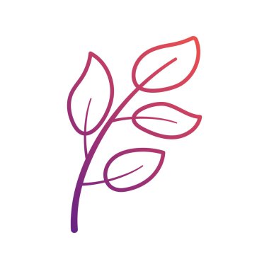 sonbahar yaprakları ikon vektör illüstrasyonu