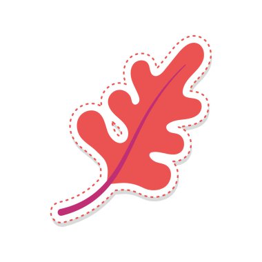 Sonbahar yaprakları etiket simgesi Vektör illüstrasyonuName