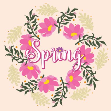 Çiçeklerin arkaplan bahar kartı gösterimi