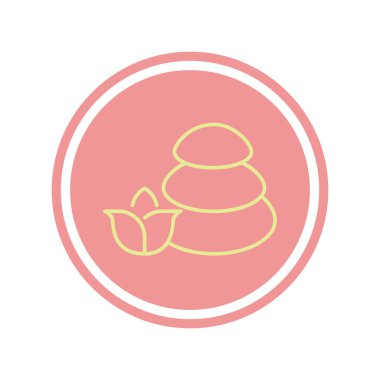 Yoga çıkartma simgesi Sağlıklı yaşam tarzı Vektör illüstrasyonu