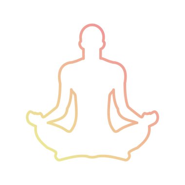 Yoga Simgesi Sağlıklı Yaşam Tarzı Vektör illüstrasyonu