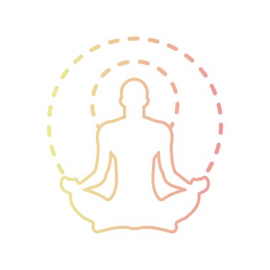 Yoga Simgesi Sağlıklı Yaşam Tarzı Vektör illüstrasyonu