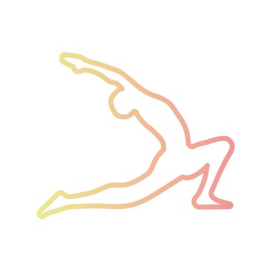 Yoga Simgesi Sağlıklı Yaşam Tarzı Vektör illüstrasyonu
