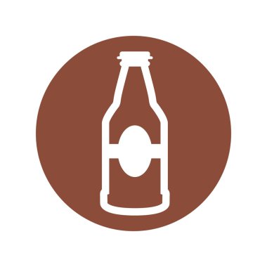 İzole bira ikonu etiketi Vektör illüstrasyonu