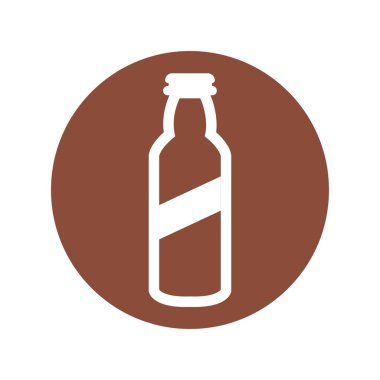 İzole bira ikonu etiketi Vektör illüstrasyonu