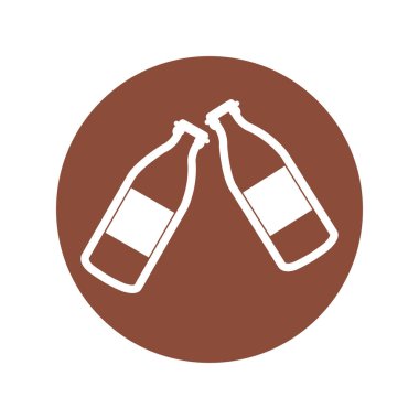 İzole bira ikonu etiketi Vektör illüstrasyonu