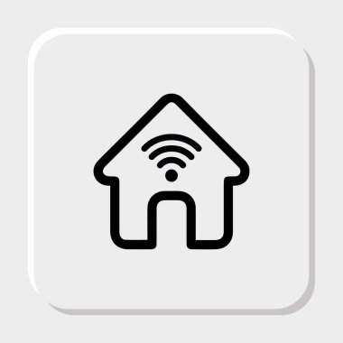 Wi-fi alan ikonu Bağlantı sembolü Vektör illüstrasyonuName