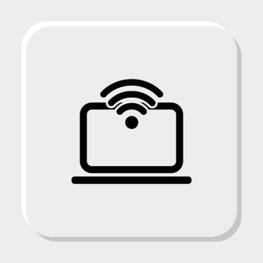 Wi-fi alan ikonu Bağlantı sembolü Vektör illüstrasyonuName