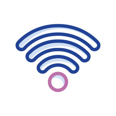 Wi-fi alan ikonu Bağlantı sembolü Vektör illüstrasyonuName