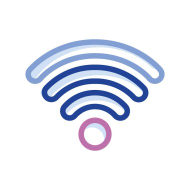 Wi-fi alan ikonu Bağlantı sembolü Vektör illüstrasyonuName