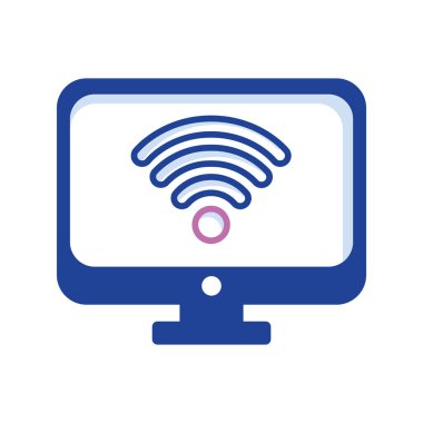 Wi-fi alan ikonu Bağlantı sembolü Vektör illüstrasyonuName