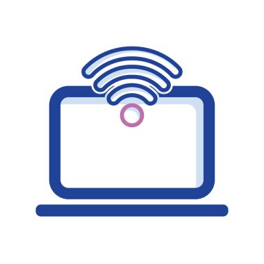 Wi-fi alan ikonu Bağlantı sembolü Vektör illüstrasyonuName