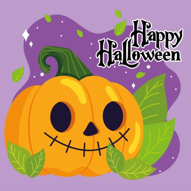 Mutlu Cadılar Bayramı poster vektör çizim