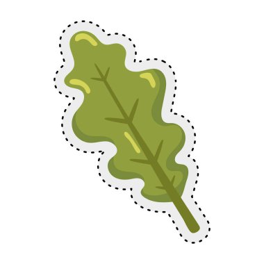 Yaprak Güz çıkartması simgesi Vektör illüstrasyonuName