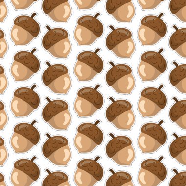 Meşe ağacı etiketi simgesi Deseni arkaplan vektörü illüstrasyonu