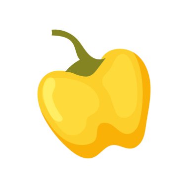 Biber Sebze ikonu Sağlıklı Gıda Vektörü illüstrasyonu