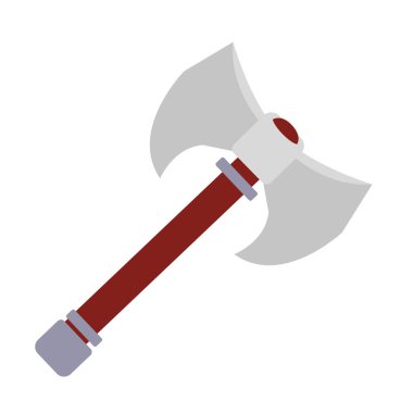 Ortaçağ Viking silah ikonu Vektör illüstrasyonu