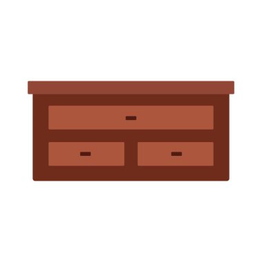 Minimalist düz dizaynlı üç çekmeceli basit giysi. Ev dekorasyonu için mükemmel.