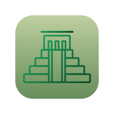 Maya piramit simgesi. Vektör illüstrasyonu