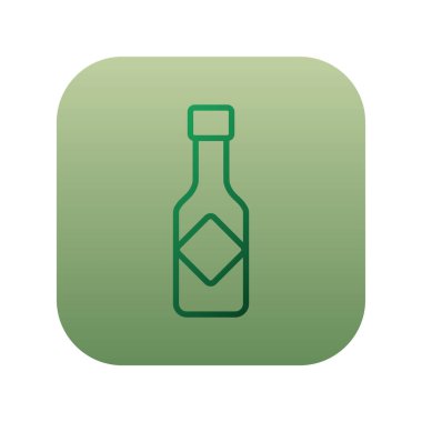 Acı sos şişesi ikonu. Vektör illüstrasyonu