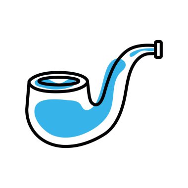 Mavi sigara piposu. Vektör illüstrasyonu