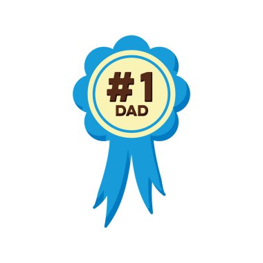 En iyi baba rozeti ikonu. Vektör illüstrasyonu