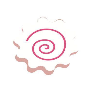 Narutomaki balık köftesi sarmalı. Vektör illüstrasyonu