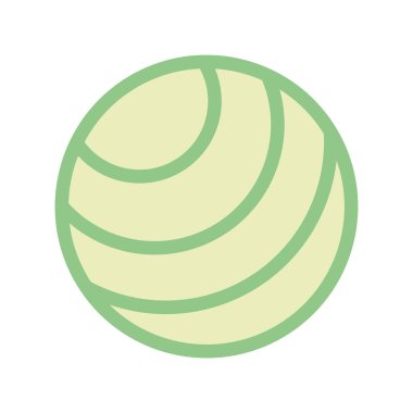 Yeşil voleybol biçimi. Vektör illüstrasyonu