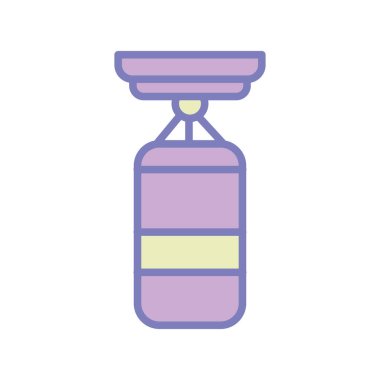 Mor boks çantası ikonu. Vektör illüstrasyonu