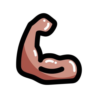 Pembe güçlü pazı simgesi. Vektör illüstrasyonu