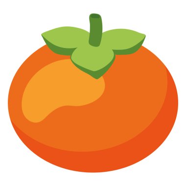 Yuvarlak turuncu hurma ikonu. Vektör illüstrasyonu