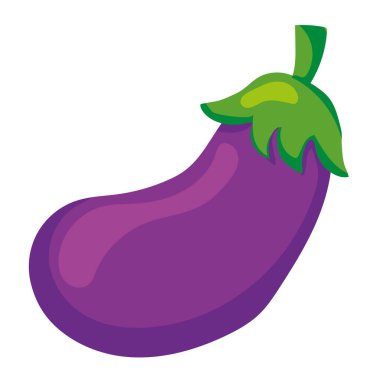 Mor patlıcan ikonu. Vektör illüstrasyonu