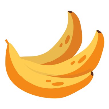 Bir demet olgun sarı muz. Vektör illüstrasyonu