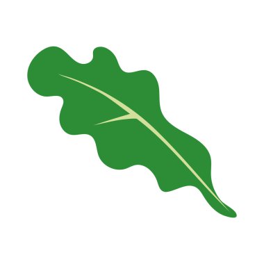 Koyu yeşil roka yaprağı ikonu. Vektör illüstrasyonu