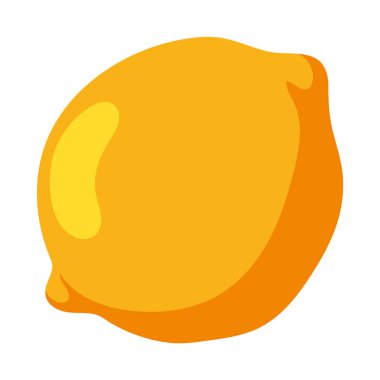 Parlak sarı limon ikonu. Vektör illüstrasyonu