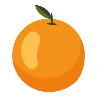 Turuncu meyve ikonu. Vektör illüstrasyonu