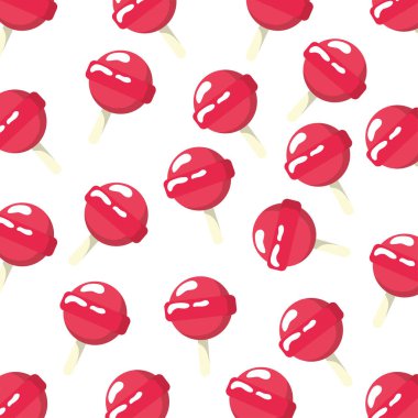 Kırmızı şeker kalıbı. Vektör illüstrasyonu