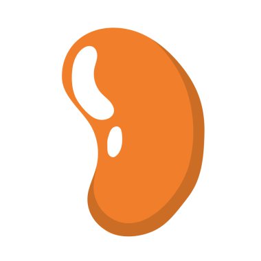 Turuncu jöleli fasulye ikonu. Vektör illüstrasyonu