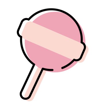 Renkli yuvarlak lolipop ikonu. Vektör illüstrasyonu