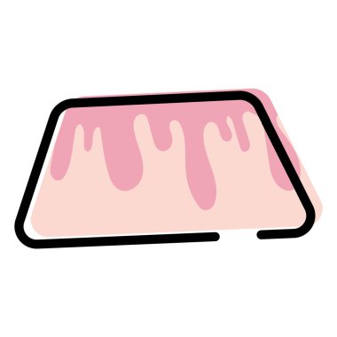 Renkli turuncu jöle bloğu. Vektör illüstrasyonu