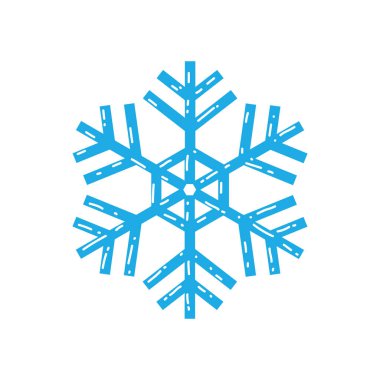 Geometrik kar tanesi ikonu şekli. Vektör illüstrasyonu