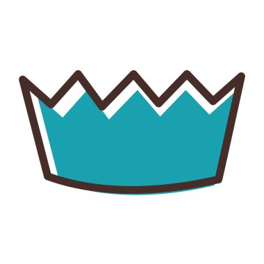 Mavi kağıt kaplama ikon. Vektör illüstrasyonu