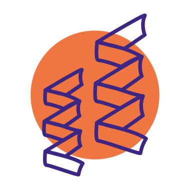 Kıvrımlı parti flamaları. Vektör illüstrasyonu