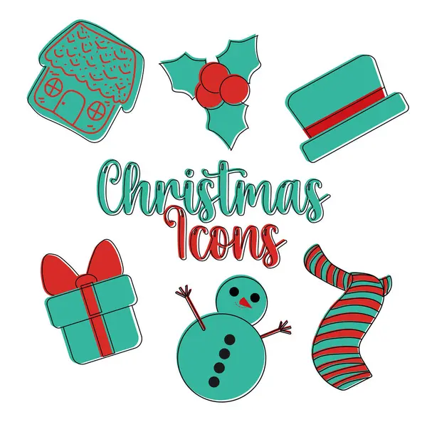 Özetlenmiş festival ikonları seti. Vektör illüstrasyonu