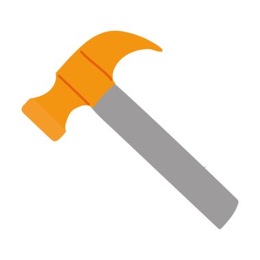 Gri saplı çekiç. Vektör illüstrasyonu