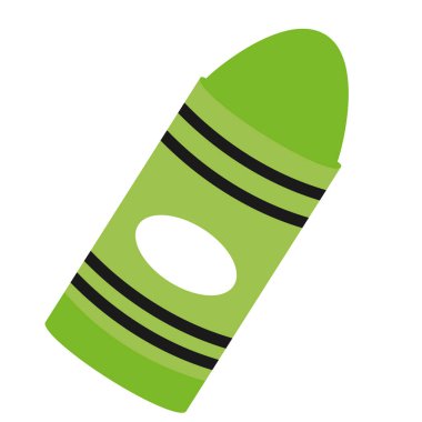 Yeşil boya kalemi çizim aracı. Vektör illüstrasyonu