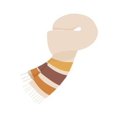 Tarafsız çizgili eşarp tasarımı. Vektör illüstrasyonu