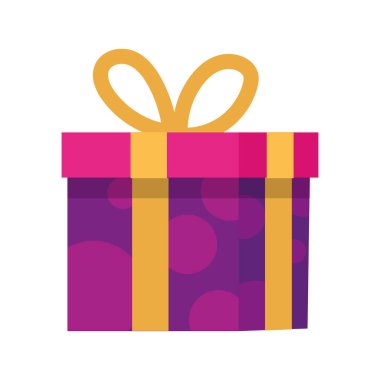 Renkli hediye kutusu tasarımı. Vektör illüstrasyonu