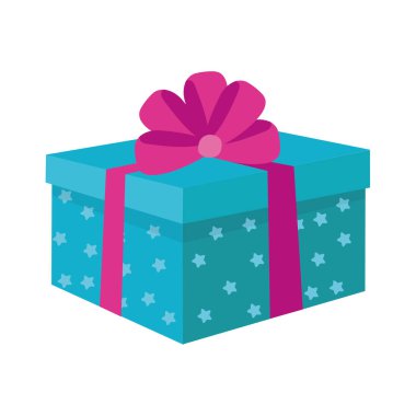 Renkli hediye kutusu tasarımı. Vektör illüstrasyonu